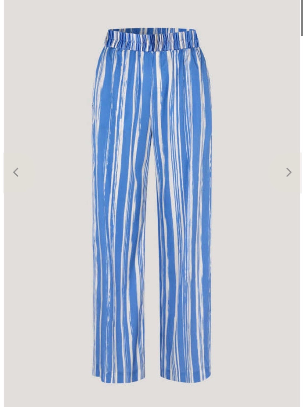 Baum und pferdgarten Lightweight Blue & White Vertical Stripe Wide-Leg Pants